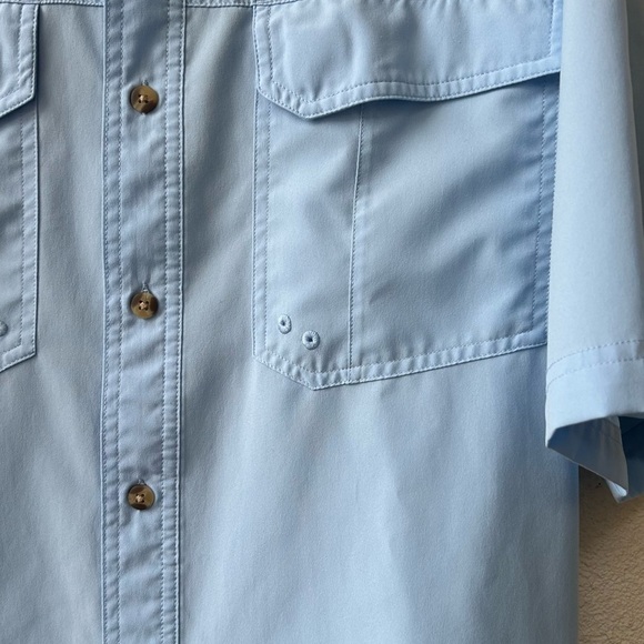 Men's Blue Short Sleeve Shirt - Picture 3 of 5